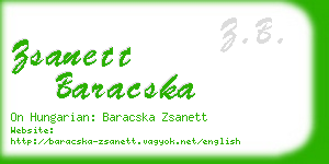 zsanett baracska business card